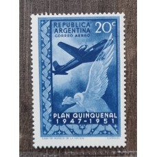 ARGENTINA 1951 GJ 998a ESTAMPILLA CON VARIEDAD CATALOGADA NUEVA MINT U$ 15